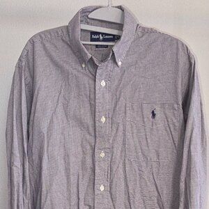 Ralph Lauren Yarmouth Dress Shirt Mens Neck 15 Houndstooth Oxford Old Money